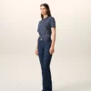 Blue Cotton Bootcut Fit Jeans Blue Cotton Bootcut Fit Jeans