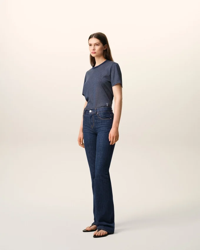 Blue Cotton Bootcut Fit Jeans Blue Cotton Bootcut Fit Jeans