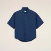 Blue Cotton Boxy Embroidered Ami De Coeur
