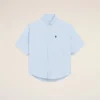 Blue Cotton Boxy Embroidered Ami De Coeur