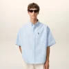 Blue Cotton Boxy Embroidered Ami De Coeur