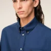Blue Cotton Boxy Embroidered Ami De Coeur