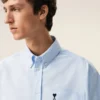 Blue Cotton Boxy Embroidered Ami De Coeur