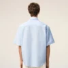 Blue Cotton Boxy Embroidered Ami De Coeur