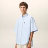 Blue Cotton Boxy Embroidered Ami De Coeur
