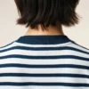 Blue Cotton Boxy Fit Mariniere Ami De Coeur T-Shirt Blue Cotton Boxy Fit Mariniere Ami De Coeur T-Shirt