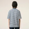 Blue Cotton Boxy Fit Mariniere Ami De Coeur T-Shirt Blue Cotton Boxy Fit Mariniere Ami De Coeur T-Shirt