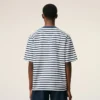 Blue Cotton Boxy Fit Mariniere Ami De Coeur T-Shirt Blue Cotton Boxy Fit Mariniere Ami De Coeur T-Shirt
