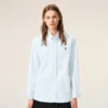 Blue Cotton Classic Long Sleeve Shirt Button Down Collar with Embroidered Adc