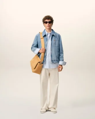 Blue Cotton Contrasted Ami De Coeur Zipped Jacket