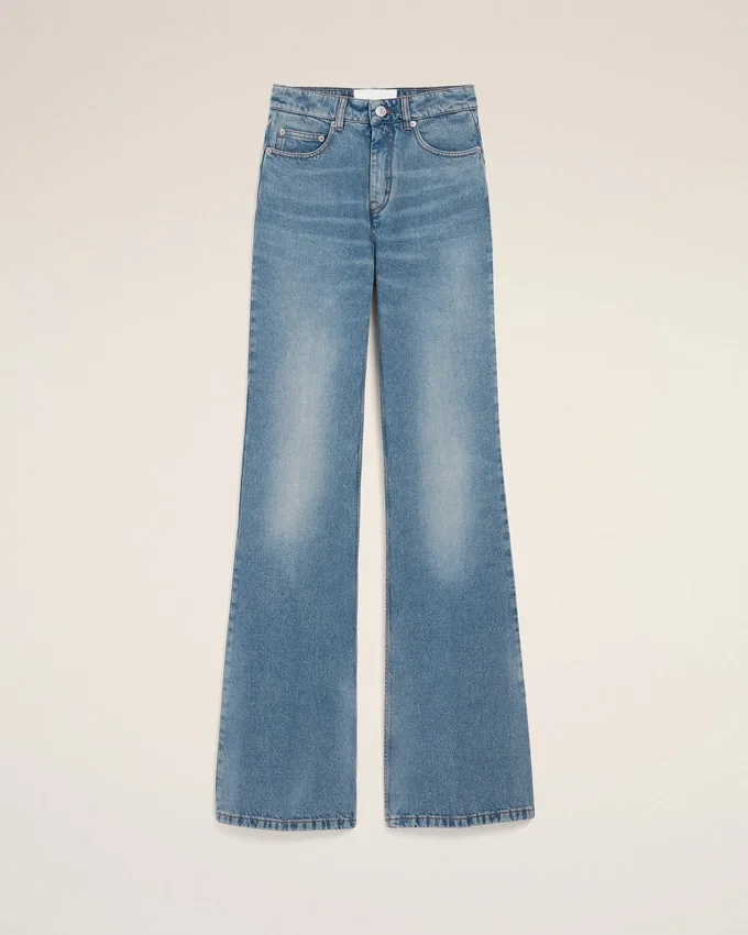 Blue Cotton Flare Fit Jeans Blue Cotton Flare Fit Jeans