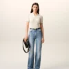 Blue Cotton Flare Fit Jeans Blue Cotton Flare Fit Jeans