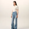 Blue Cotton Flare Fit Jeans Blue Cotton Flare Fit Jeans