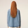 Blue Cotton Knitted Ami De Coeur Overshirt Blue Cotton Knitted Ami De Coeur Overshirt