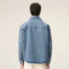 Blue Cotton Knitted Ami De Coeur Overshirt Blue Cotton Knitted Ami De Coeur Overshirt