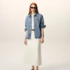 Blue Cotton Knitted Ami De Coeur Overshirt Blue Cotton Knitted Ami De Coeur Overshirt
