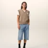 Blue Cotton Large Fit Bermuda Shorts Blue Cotton Large Fit Bermuda Shorts