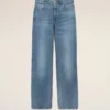 Blue Cotton Large Fit Jeans
