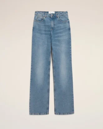 Blue Cotton Large Fit Jeans