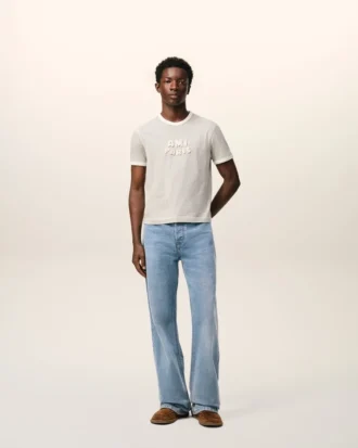 Blue Cotton Large Fit Jeans