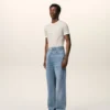 Blue Cotton Large Fit Jeans