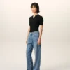 Blue Cotton Large Fit Jeans