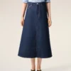 Blue Cotton Long Skirt Blue Cotton Long Skirt