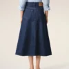 Blue Cotton Long Skirt Blue Cotton Long Skirt