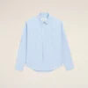 Blue Cotton Long Sleeve Ami De Coeur Boxy Shirt