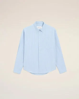 Blue Cotton Long Sleeve Ami De Coeur Boxy Shirt
