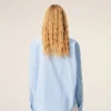 Blue Cotton Long Sleeve Ami De Coeur Boxy Shirt
