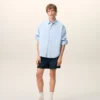 Blue Cotton Long Sleeve Ami De Coeur Boxy Shirt