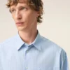 Blue Cotton Long Sleeve Ami De Coeur Boxy Shirt