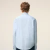 Blue Cotton Long Sleeve Ami De Coeur Boxy Shirt