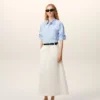 Blue Cotton Long Sleeve Ami De Coeur Boxy Shirt