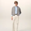 Blue Cotton Long Sleeve Ruffled Adjusted Shirt Blue Cotton Long Sleeve Ruffled Adjusted Shirt
