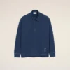 Blue Cotton Long Sleeves Ami De Coeur Polo Blue Cotton Long Sleeves Ami De Coeur Polo