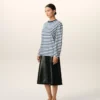 Blue Cotton Long Sleeves Mariniere Ami De Coeur T-Shirt Blue Cotton Long Sleeves Mariniere Ami De Coeur T-Shirt