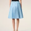 Blue Cotton Midi Corolla Skirt Blue Cotton Midi Corolla Skirt