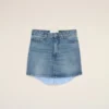 Blue Cotton Mini Skirt Blue Cotton Mini Skirt