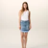 Blue Cotton Mini Skirt Blue Cotton Mini Skirt