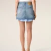 Blue Cotton Mini Skirt Blue Cotton Mini Skirt