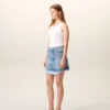 Blue Cotton Mini Skirt Blue Cotton Mini Skirt
