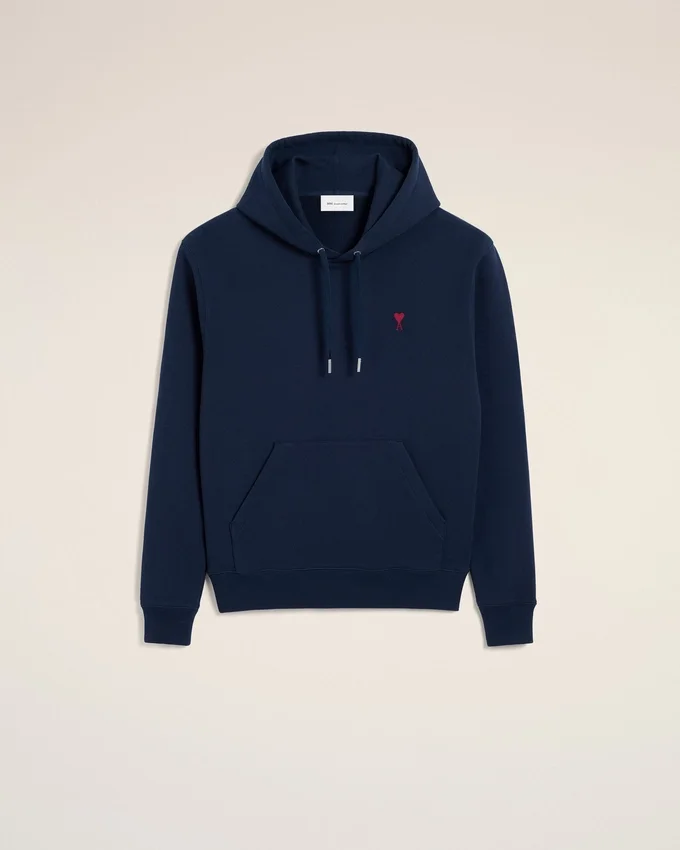 Blue Cotton Red Ami De Coeur Hoodie Blue Cotton Red Ami De Coeur Hoodie