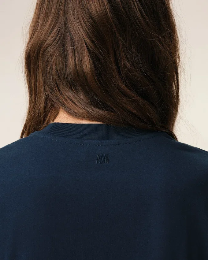 Blue Cotton Red Ami De Coeur Tshirt Blue Cotton Red Ami De Coeur Tshirt