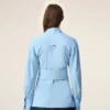 Blue Cotton Sharp Collar Fitted Shirt Blue Cotton Sharp Collar Fitted Shirt