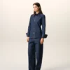 Blue Cotton Sharp Collar Shirt Blue Cotton Sharp Collar Shirt