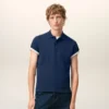 Blue Cotton Short Sleeves Ami De Coeur Polo Shirt Blue Cotton Short Sleeves Ami De Coeur Polo Shirt
