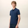 Blue Cotton Short Sleeves Ami De Coeur Polo Shirt Blue Cotton Short Sleeves Ami De Coeur Polo Shirt
