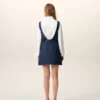 Blue Cotton Short Strapped Dress Blue Cotton Short Strapped Dress